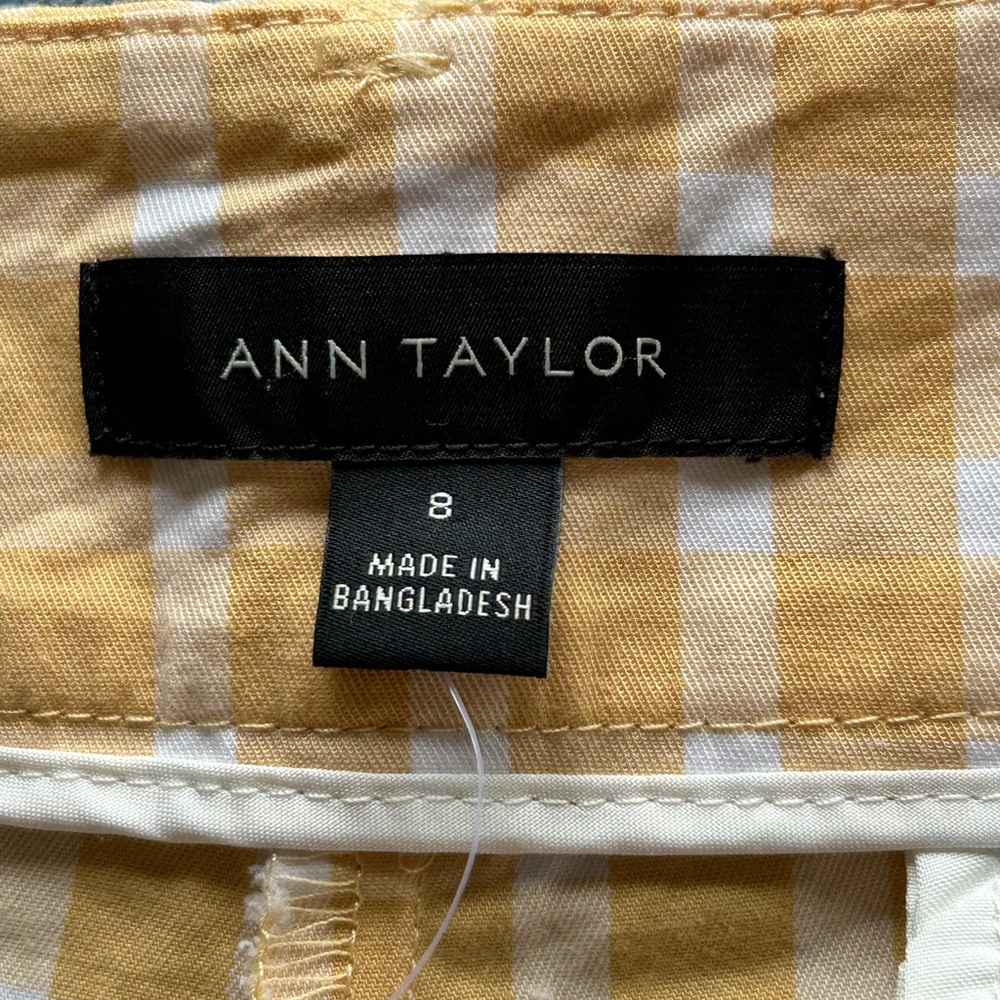 Ann Taylor Yellow Checkered Women's - Picture 4 of 8
